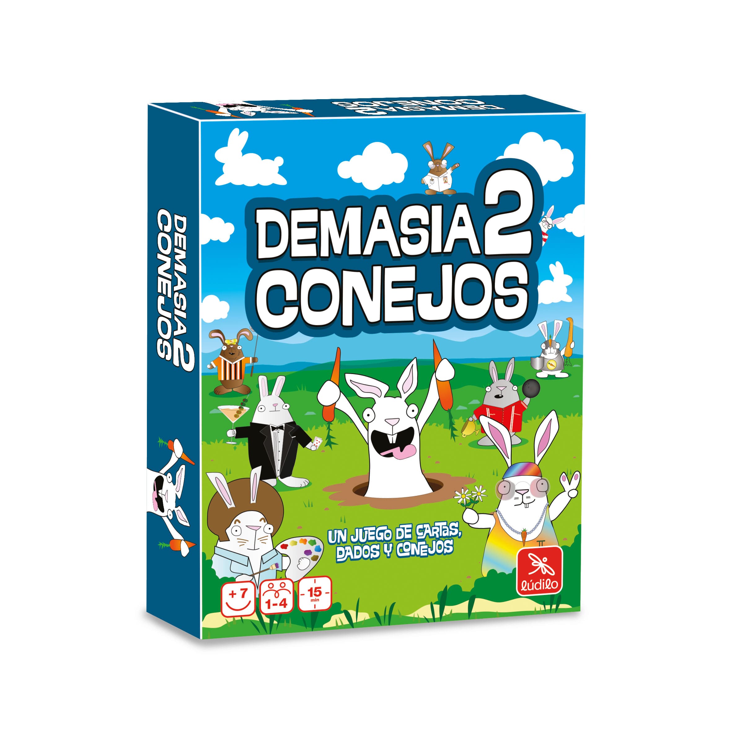 Ludilo Demasia2 Conejos – Juego De Cartas Y Dados Para 2-4 Jugadores, Partidas De 15 Minutos Desde 7 Años