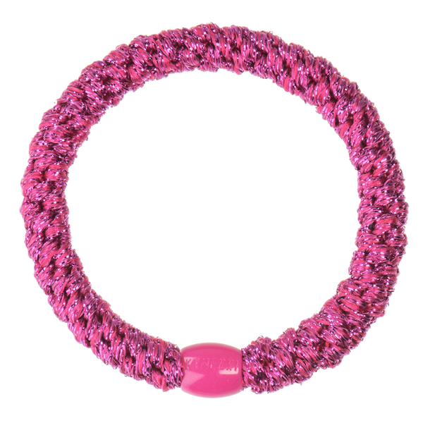 Goma de pelo Kknekki Electric Pink glitter - Bizcocho de Yogur