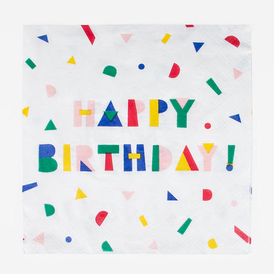 Pack 20 servilletas de papel Happy Birthday · My Little Day - Bizcocho de Yogur