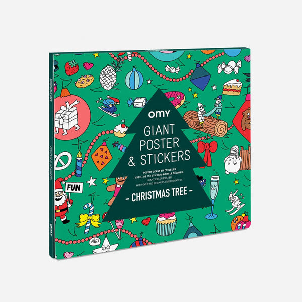 Poster XL Arbol de Navidad colorea y decora 100x70 · OMY - Bizcocho de Yogur