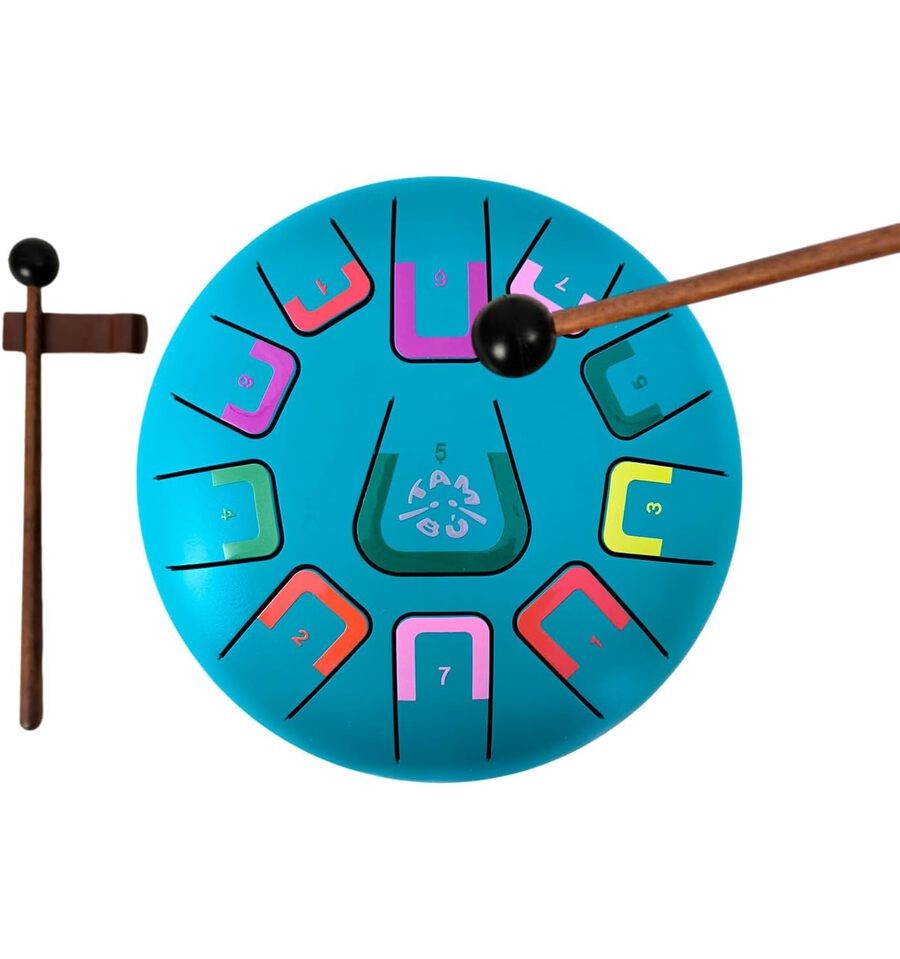 Handpan 11 notes turquoise Tambu - instrument de musique Handpan 11 notes turquoise Tambu - instrument de musique