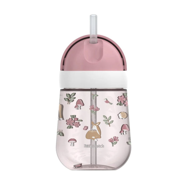Vaso con pajita Mio Fairy Garden 300ml. Little Dutch