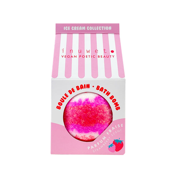 Bomba de baño helado fresa · Inuwet