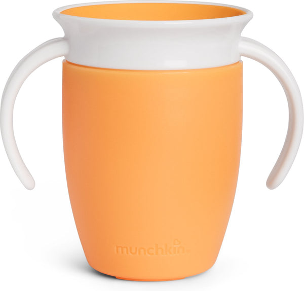 Vaso Antiderrame con Asa Miracle 360º Mandarina · Munchkin