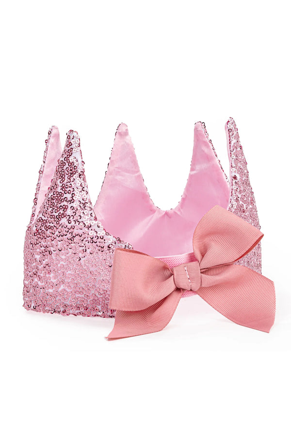 Corona de lentejuelas rosa · Great Pretenders