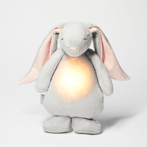 Peluche Luz-Sonido Conejo Moonie Gris/Rosa