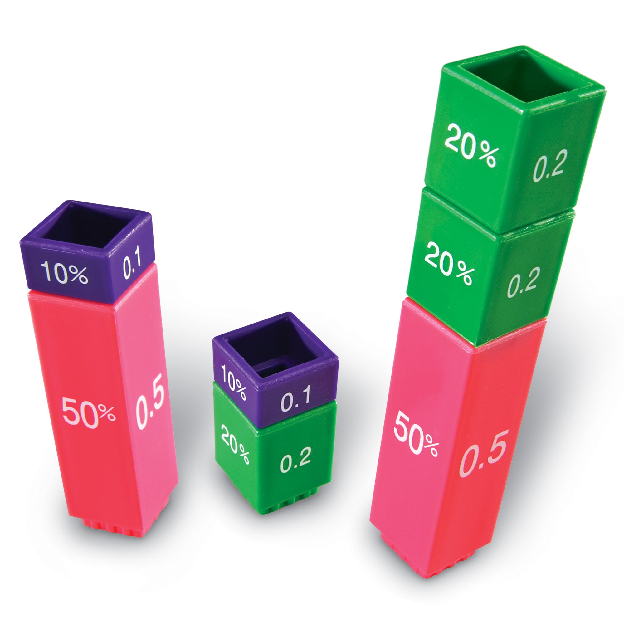 Torre de fracciones Cubos - Juego de matemáticas - A partir de 3 años