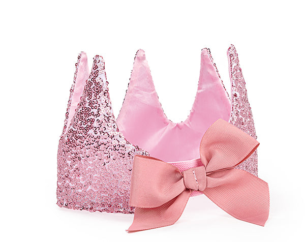 Corona de lentejuelas rosa · Great Pretenders
