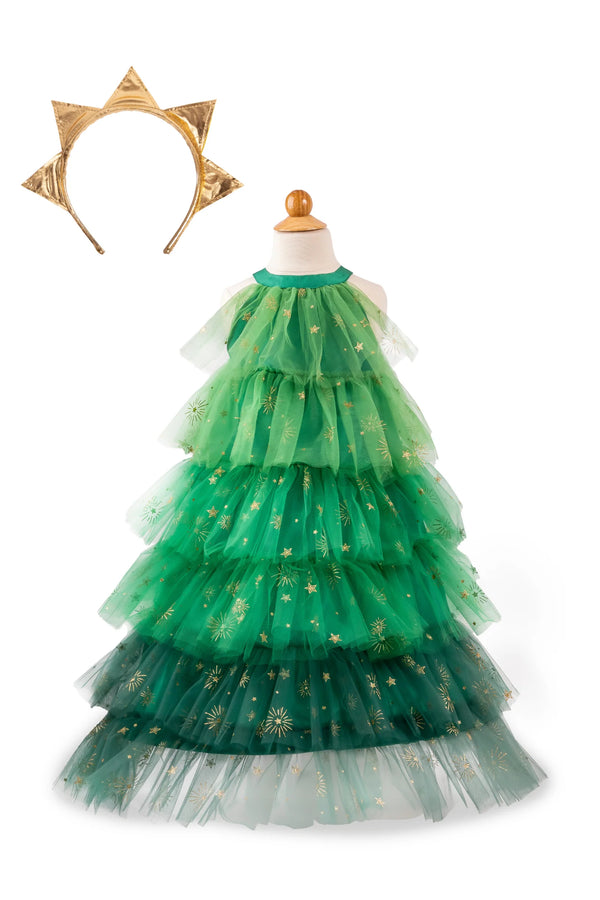 Vestido Christmas Tree con corona-Varias Tallas