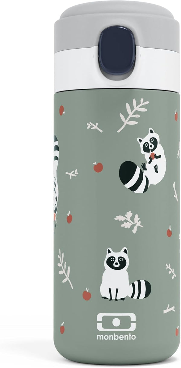 Botella de Acero Térmica Pop Mapache · Monbento
