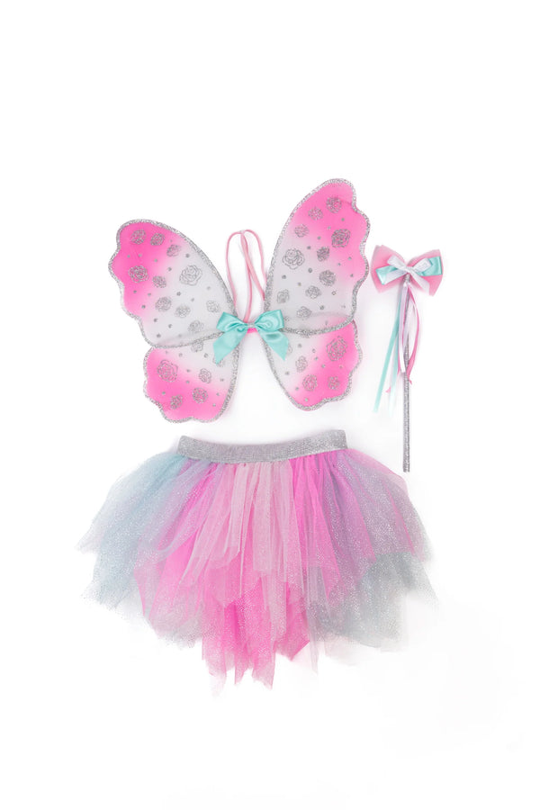 Falda Glitter Rosa Menta con alas y varita · Great Pretenders 4-6 años