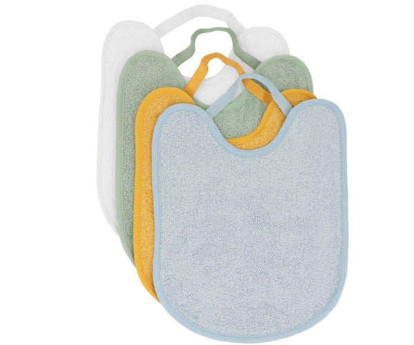 Pack 4 Baberos Rizo Blue/Mustard/Sage/Ivory · Tutte