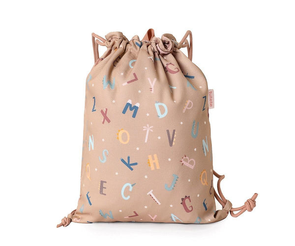 Mochila Saco Tela Funny Letters