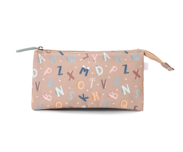 Estuche escolar 3 compartimentos Funny Letters