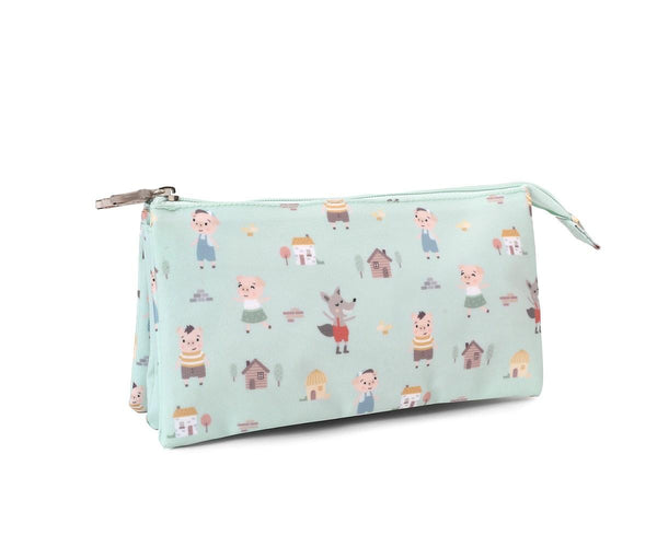 Estuche escolar 3 compartimentos The Three Little Pigs