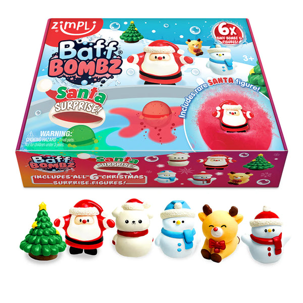 Pack 6 Bombas de baño surprise Santa Claus · Zimpli