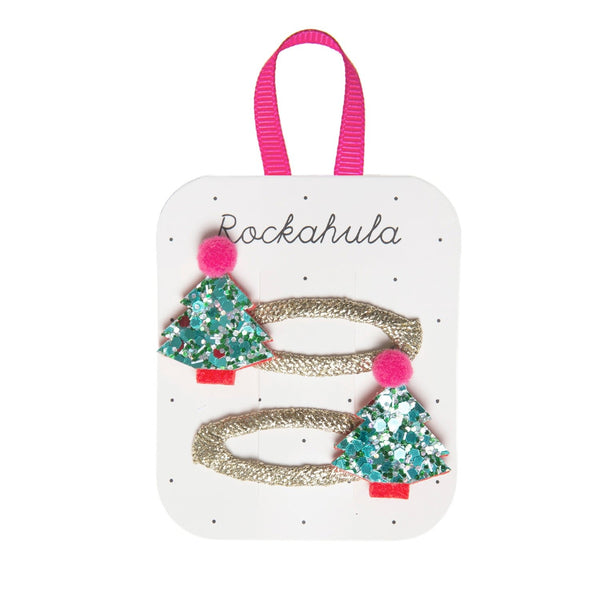Clips Pelo · Christmas Tree Glitter