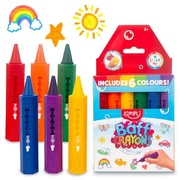 Crayons para baño 6 colores · Zimply