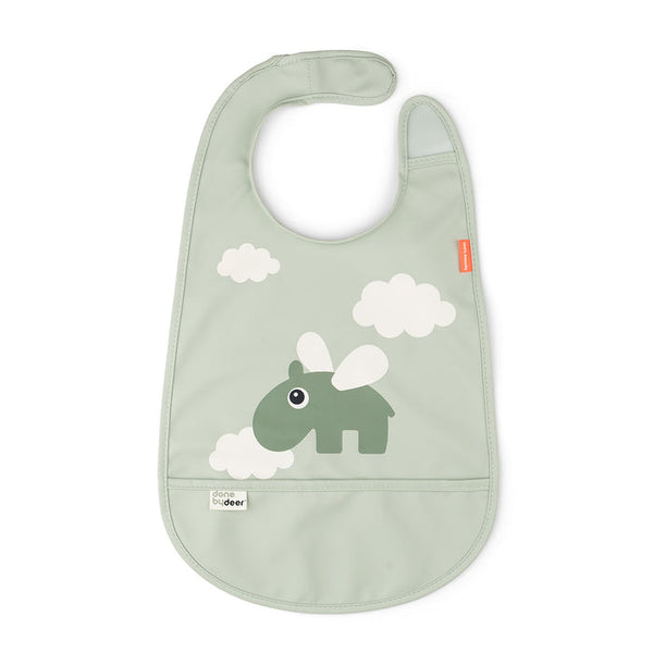 Babero Velcro Happy Clouds Green · Done by Deer
