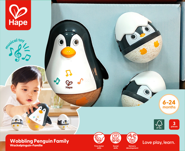 Sonajeros Tentetieso Penguin Family · Hape