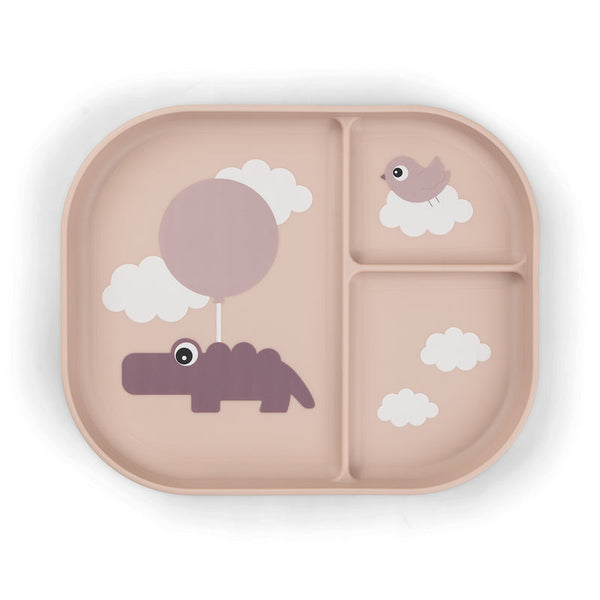 Plato con compartimentos Happy Clouds Powder · Done by Deer