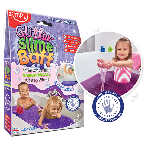 Slime para el baño Glitter Purpura · Zimply