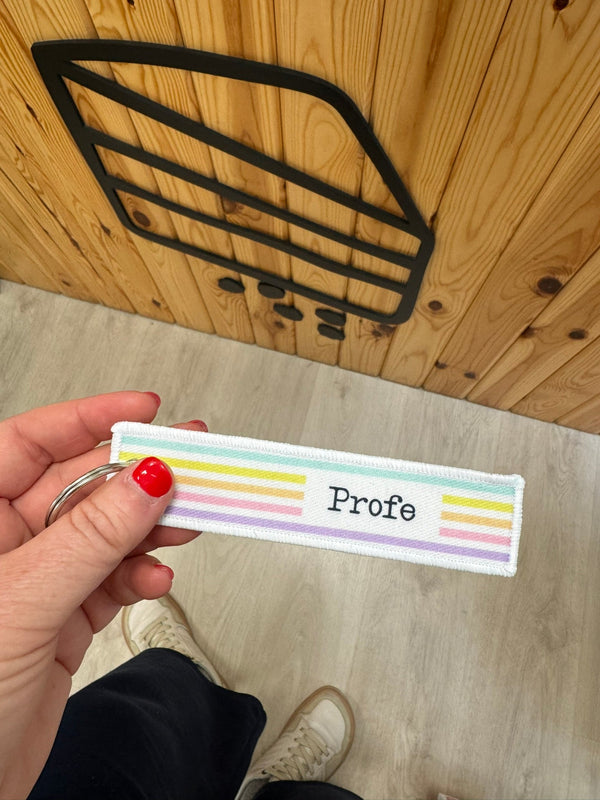Llavero loneta personalizado · Rainbow