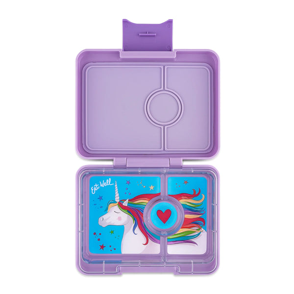 Yumbox Snack 3 compartimentos Lavanda Purple Unicornio
