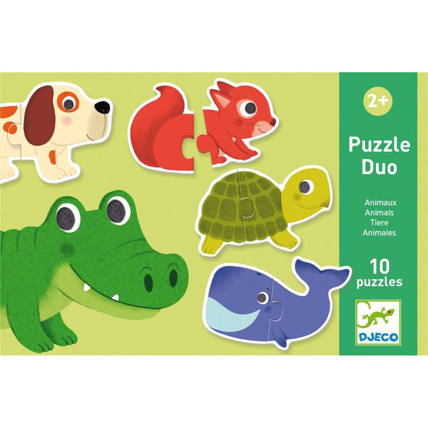 Puzzle dúo Animales 20 piezas · Djeco
