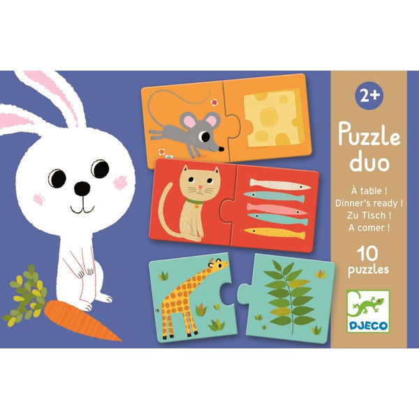 Puzzle dúo A Comer 20 piezas · Djeco