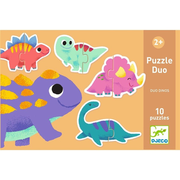 Puzzle dúo Dinos 20 piezas · Djeco