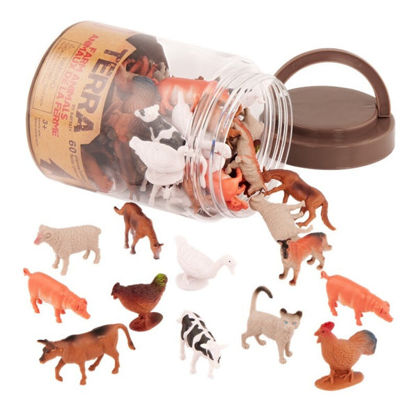 Bote 60 animales de granja
