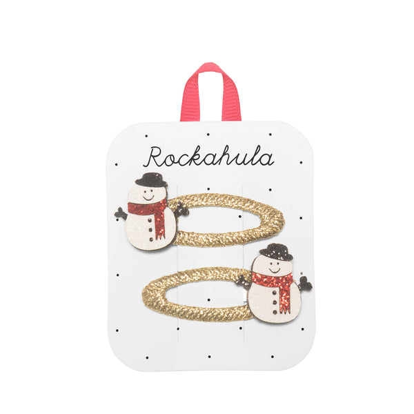Clips Pelo · Snowman Glitter