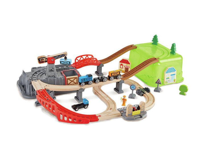 Bloques construcción Ferrocarril · Hape - Bizcocho de Yogur