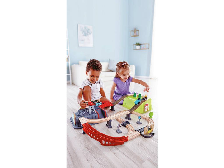 Bloques construcción Ferrocarril · Hape - Bizcocho de Yogur