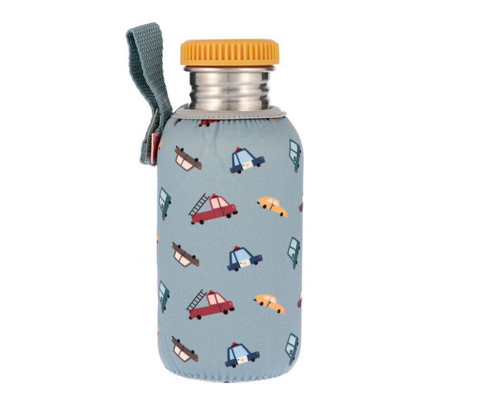 Botella Acero Funda Vintage Cars 500ml - Bizcocho de Yogur