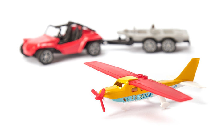 Buggy con plataforma y aeroplano · Siku - Bizcocho de Yogur