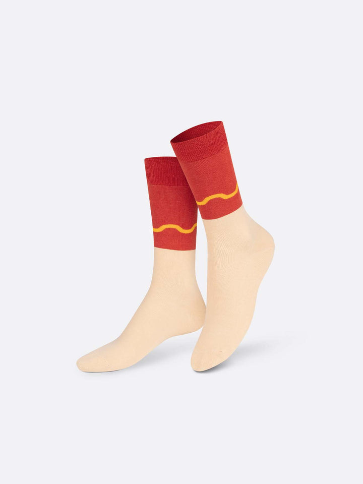 Calcetines Eat my Socks - Hot Dog - Bizcocho de Yogur