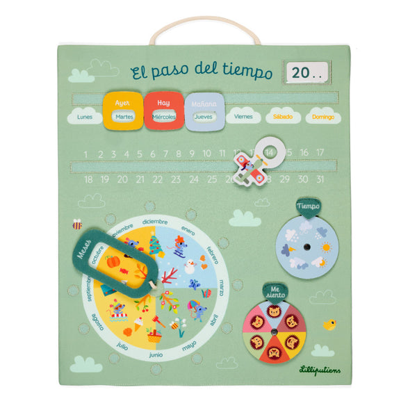 Calendario El paso del tiempo en Castellano · Lilliputiens