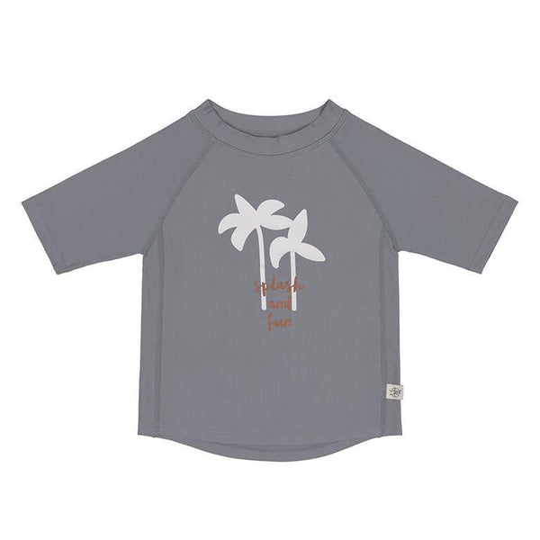 Camiseta Protección Solar LÄSSIG · Palms Grey - Bizcocho de Yogur