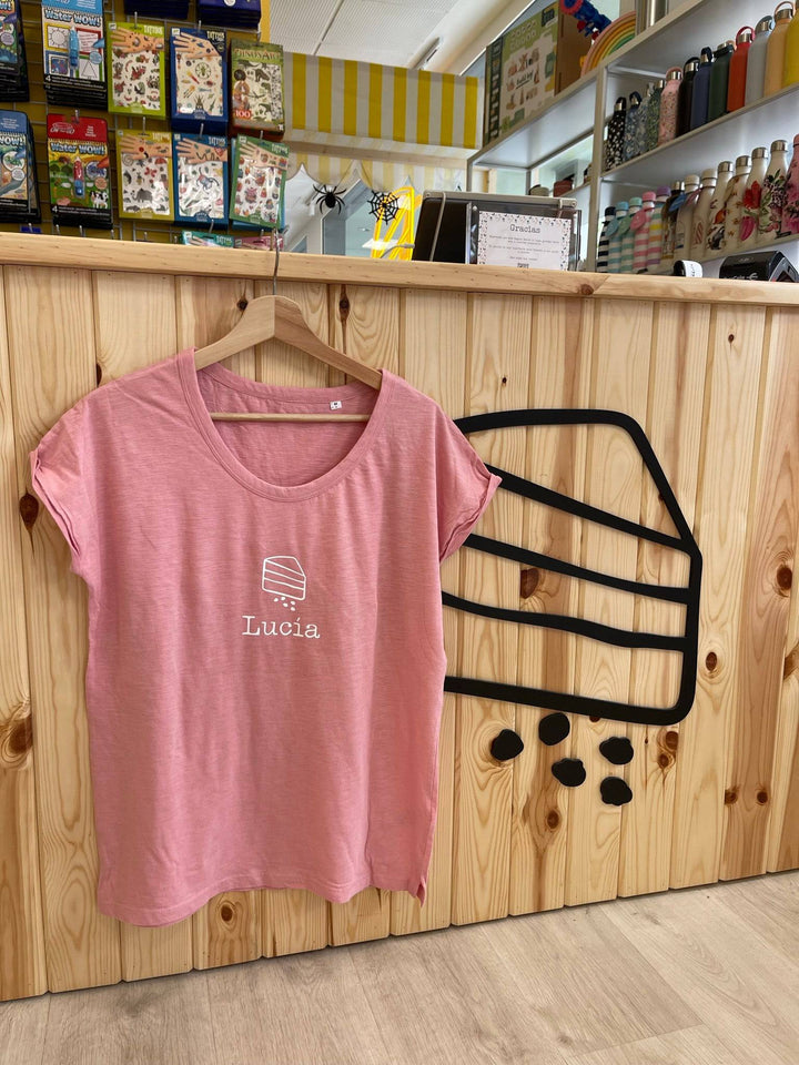 Camiseta Type Chica · Rosa - Bizcocho de Yogur