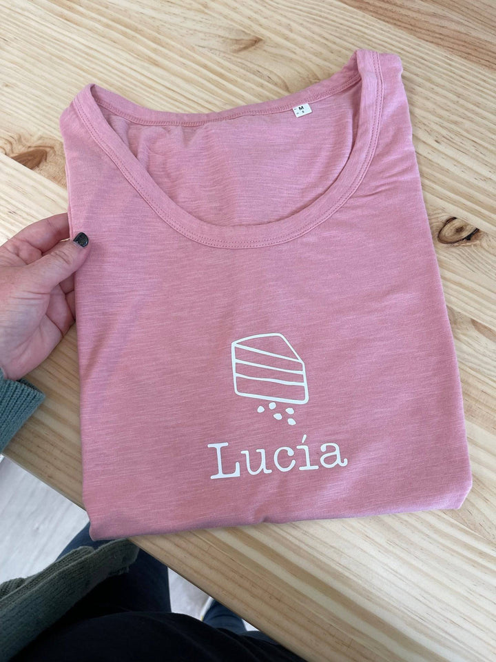Camiseta Type Chica · Rosa - Bizcocho de Yogur