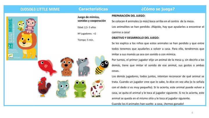 Cartas Little Mime · DJECO - Bizcocho de Yogur