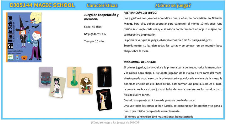 Cartas Magic School · DJECO - Bizcocho de Yogur