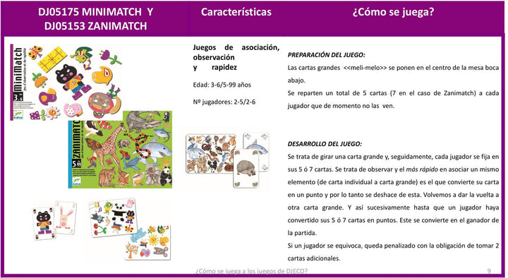 Cartas MiniMatch · DJECO - Bizcocho de Yogur