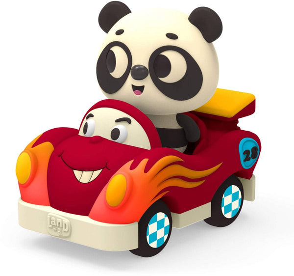 Cochecito luz y sonido Panda y su coche de carreras - Bizcocho de Yogur