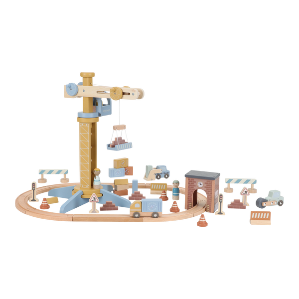 Set Construcción con grúa FSC · Little Dutch