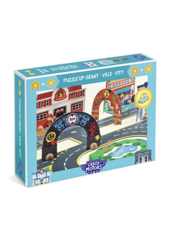 Crazy Motors Circuit City Puzzle gigante 33 piezas · DJECO