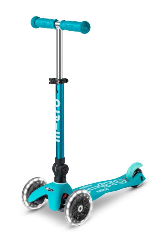 Patinete Mini Deluxe Plegable LED · Aqua