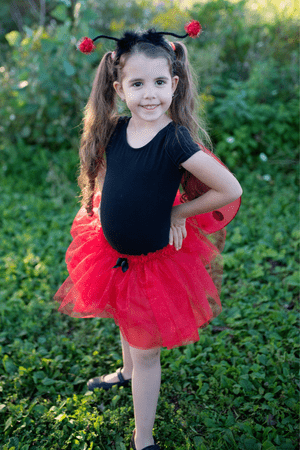 Disfraz Mariquita Glitter · Great Pretenders 4-6 años - Bizcocho de Yogur